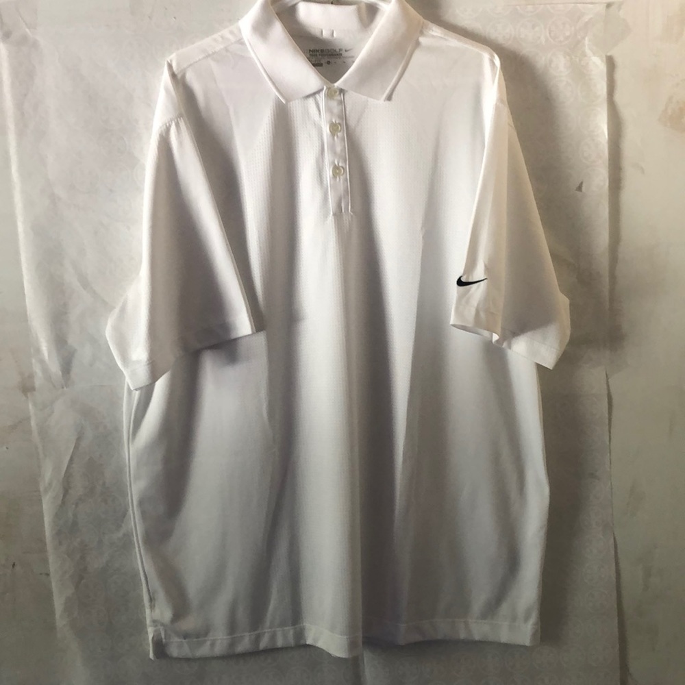 NIKE GOLF Dri-Fit Men’s White Short Sleeve Polo XL
